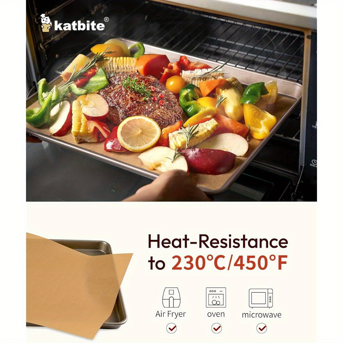 Katbite 350pcs 9x13in Parchment Paper Sheets, Heavy Duty Unbleached Baking Paper, Non- stick & Oil Proof for Oven, Air Fryer, Grilling, Steaming and Cooking Bread