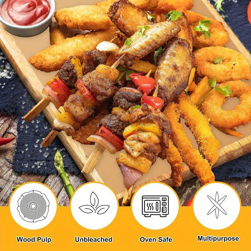 200 Sheets Parchment Paper - Extra Thick 45gsm Non-Stick Precut Baking Liners, Unbleached & Individually Wrapped, 12x16 Inches with Rounded Corners for Air Fryer, Oven, Grill, Steamer - Heavy Duty Disposable for, Pizza, Roasting, Pastries - Cost-Effective