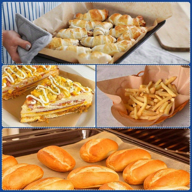 Parchment Paper Sheets Baking 16 - 24in Precut Non - Stick Parchment Paper Unbleached Baking Sheet Paper Air Fryer, Baking, Grilling, Steaming, Oven Suitable Bread Cake Cookies 150P