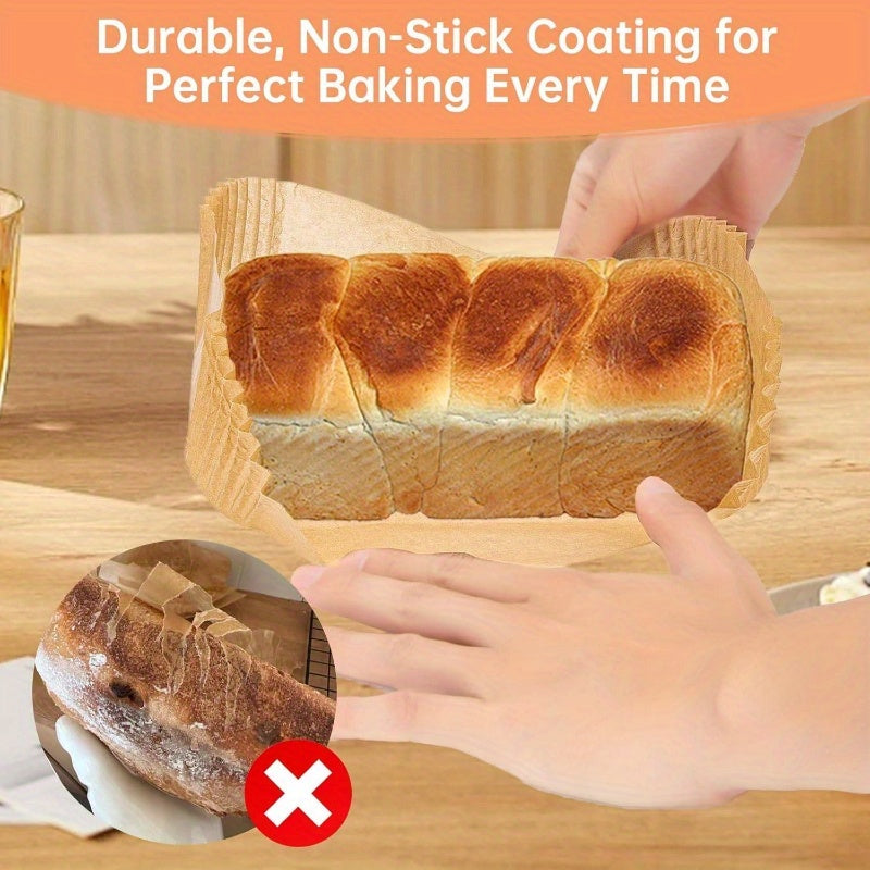 9x5 Inch Non-Stick Pre-Formed Parchment Paper Loaf Pan Liners - Disposable Bread Baking Sheets for Toast, Cakes, Banana Breads - Easy Release, Even Heat Distribution, Perfect for Home & Professional Kitchens, Bread Baking Supplies, Kitchen Essentials,