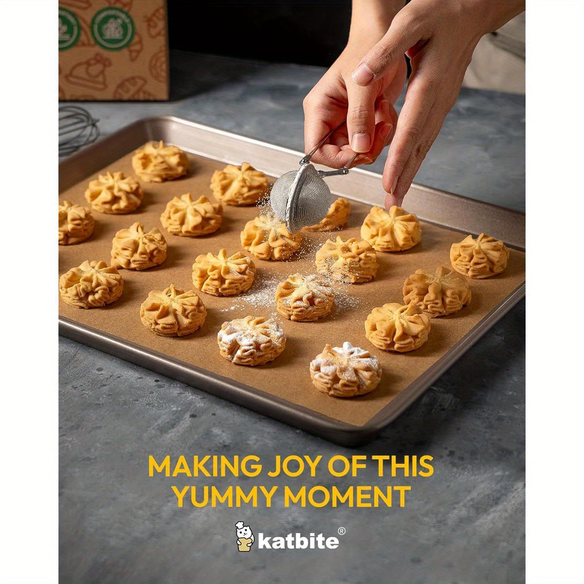Katbite 350pcs 9x13in Parchment Paper Sheets, Heavy Duty Unbleached Baking Paper, Non- stick & Oil Proof for Oven, Air Fryer, Grilling, Steaming and Cooking Bread