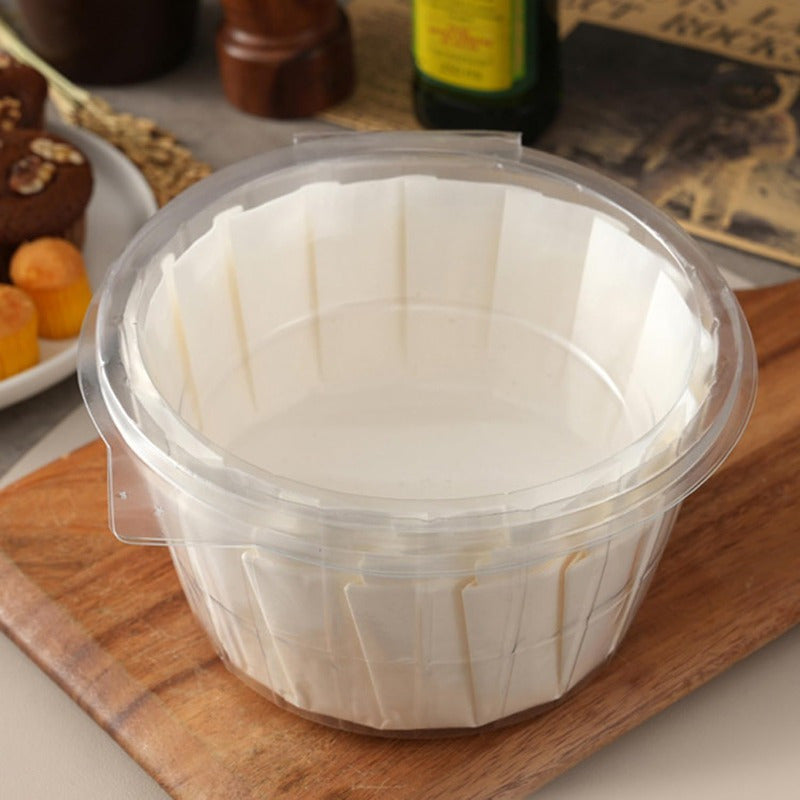 100pcs 6 Inch Disposable Parchment Liners for Baking - Non-Stick, Heat-Resistant, Perfect for Cakes, Muffins, Cheesecakes & More - Ideal for Oven & Air Fryer Use, Baking Essentials|Decorative Baking Liners|Nonstick Liners