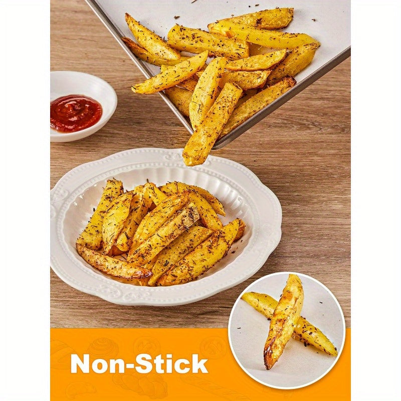 200 Sheets Non-Stick Parchment Paper Baking Sheets - Precut 12x16 Inch Large White Baking Paper with Rounded Edges, Individually Wrapped for Oven, Air Fryer, Grilling, Steaming - 450°F Safe, High Quality & Disposable, Natural Wood Pulp, Pre-Cut for Easy