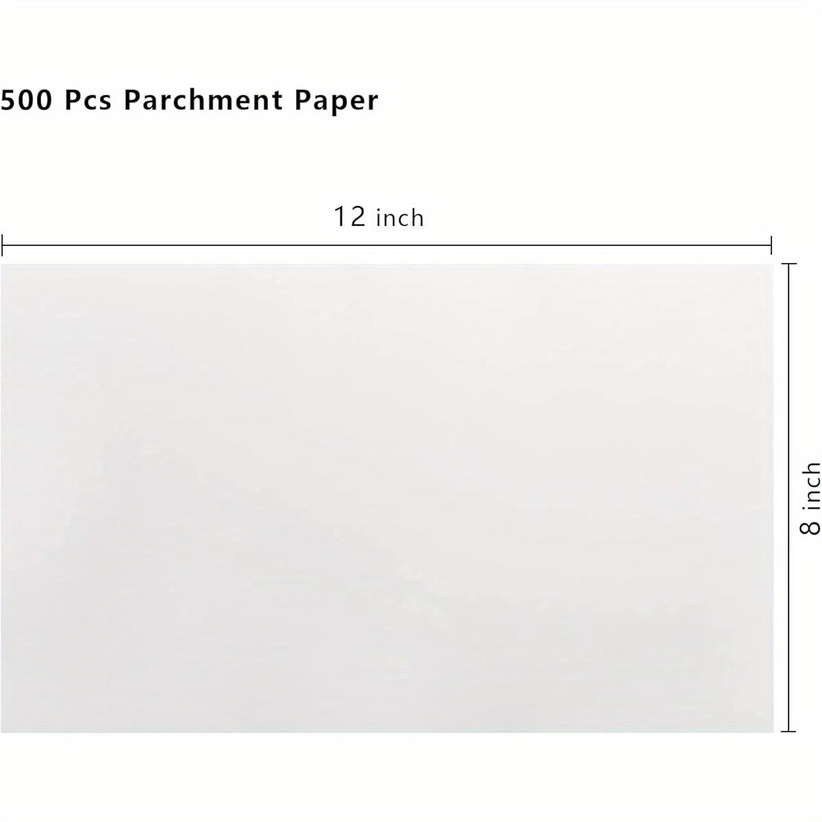 500 Sheets Parchment Paper Baking Liners - Nonstick Pre-Cut 12x8 Inch Heat-Resistant Baking Sheets with Rounded Edges, Even Heat Distribution for, Bread, Pizza, Meat - Oven Safe, Easy Cleanup, Alternative to Grease & Oil (Commercial & Home Kitchen Use)