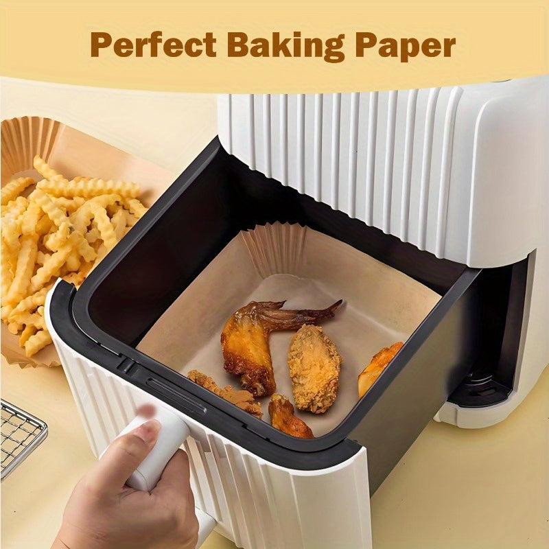 200pcs 8 Air Fryer Liner Square Baking Parchment Paper Airfryer LinersUnbleached Disposable Nonstick NonLeak NonWashing Air Fryer Paper Liner for 58 QT Air Fryer Basket, Air Fryer Liners Disposable, Disposable Air Fryer Liners, Air Fryer Liners Extra