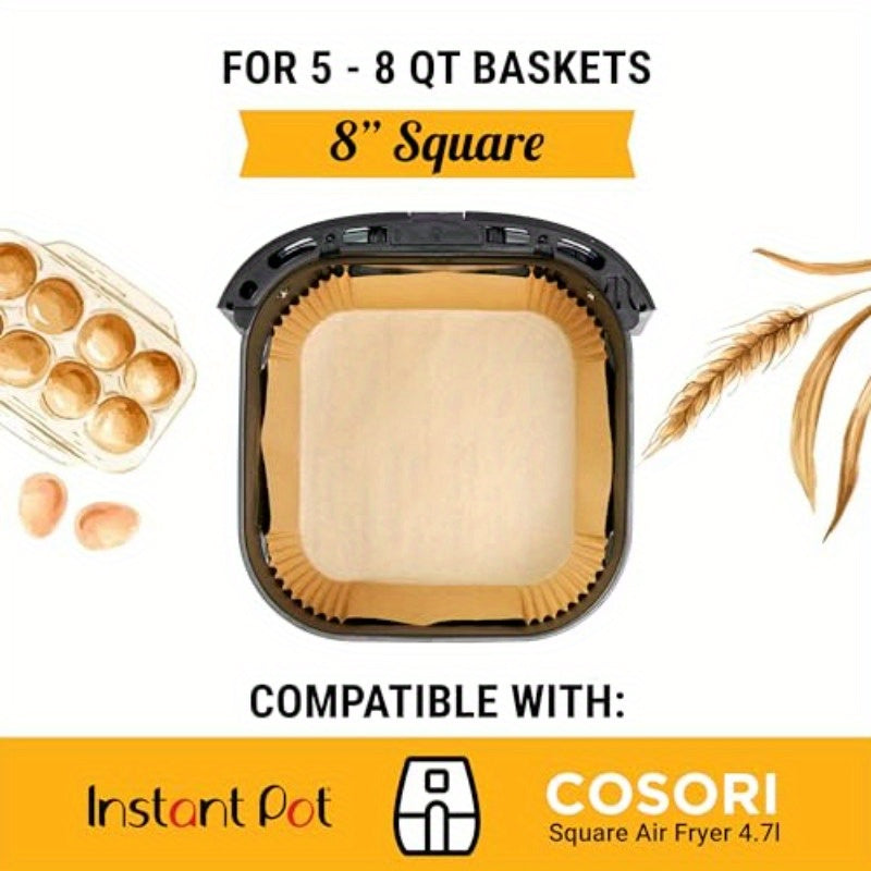 250pcs Air Fryer Liners Disposable Airfryer Paper Liners NonStick and Oil Proof for Easy Cleanup Great for Oven Pans Baking 8 Square for 58 qt Basket by, Air Fryer Liners Non Stick, Disposable Air Fryer Paper, Oven Baking Sheets, Nonstick Liners, Square