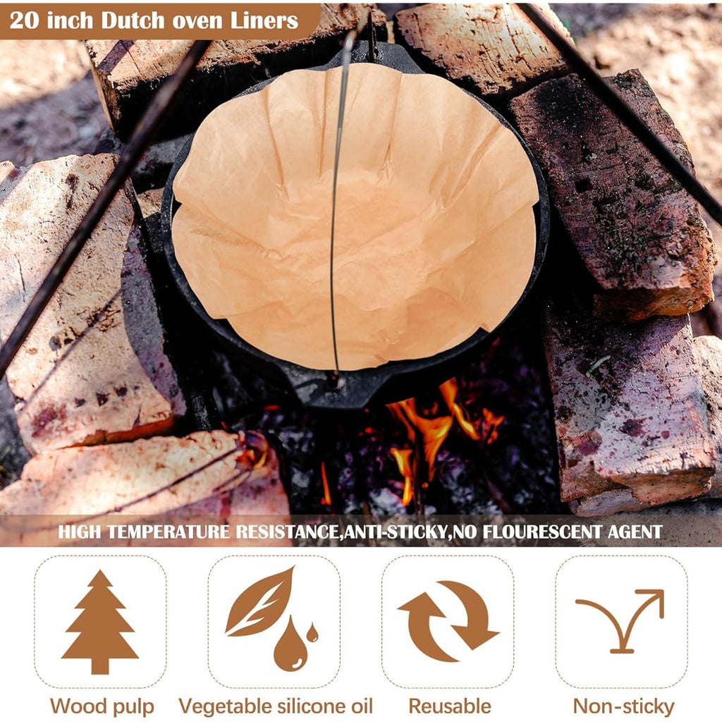 40pcs 20 Inch Round Parchment Paper Liners - Disposable Unbleached Baking Sheets for Cake Pans, Air Fryer, Steamer, BBQ, Pizza, Meats & Vegetables - Non-Stick, Easy Cleanup, Perfect for Parties & Home Baking, Baking Sheets for Oven, Party Essentials,