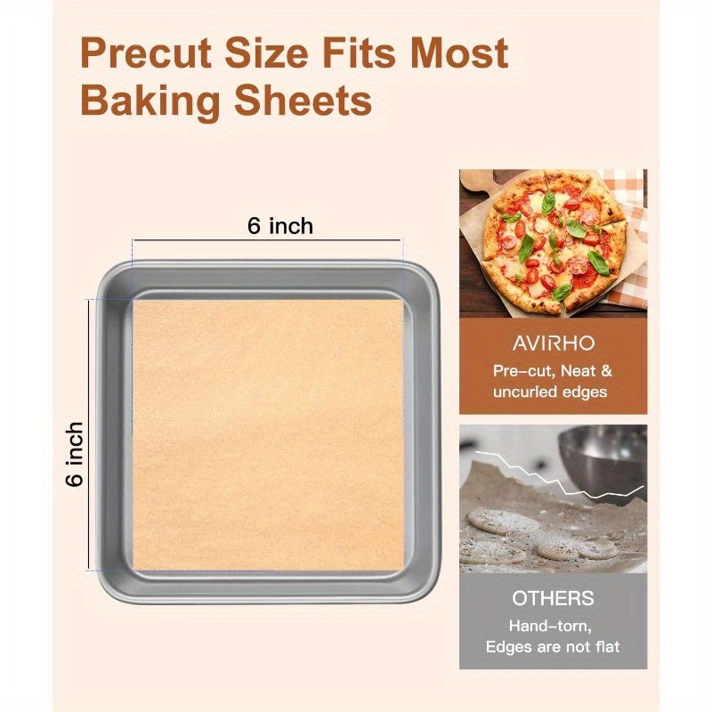 180 Sheets Air Fryer Parchment Paper Liners - Non-Stick, Pre-Cut 6x6 Inch (15x15cm) - Heavy-Duty, for Oven, Air Fryer, Steamer, Baking, Roasting - Non-Toxic, Easy Cleanup, Perfect for Home & Commercial Kitchens - Ideal for Cookies, Pastries, Chicken