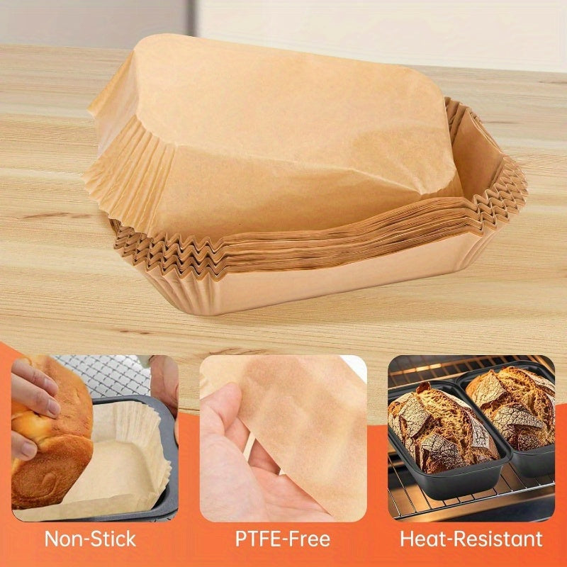 9x5 Inch Non-Stick Pre-Formed Parchment Paper Loaf Pan Liners - Disposable Bread Baking Sheets for Toast, Cakes, Banana Breads - Easy Release, Even Heat Distribution, Perfect for Home & Professional Kitchens, Bread Baking Supplies, Kitchen Essentials,