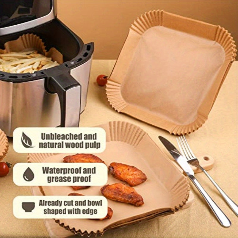 Disposable Paper Liner Square 250pcs for 5 to 8 Qt Air Fryer Baskets Nonstick Oilproof Parchment Liner Cooking Paper, Disposable Air Fryer Paper Liners, Air Fryer Mat, Rectangle Air Fryer Liners, Air Fryer Accessoires, Air Fryer Paper Round, Food Prep