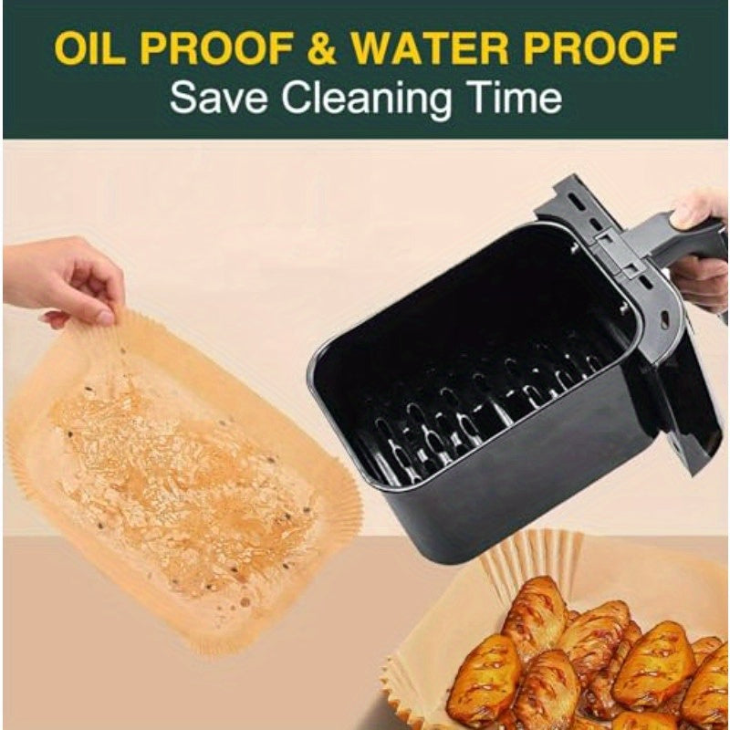 150pcs Ninja Dual Air Fryer Liners - Non-Stick, Oil Proof, Waterproof Parchment Paper Sheets (8.6x5.5 Inches) - Compatible with Ninja Foodi, 2-Basket Air Fryers, Microwave, Oven, BBQ - Cut-to-Fit Design for Easy Cooking, Reduced Cleanup - Ideal for Home,