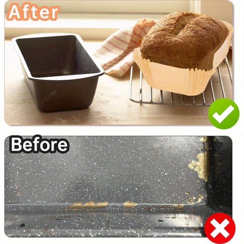 9x5 Inch Non-Stick Pre-Formed Parchment Paper Loaf Pan Liners - Disposable Bread Baking Sheets for Toast, Cakes, Banana Breads - Easy Release, Even Heat Distribution, Perfect for Home & Professional Kitchens, Bread Baking Supplies, Kitchen Essentials,