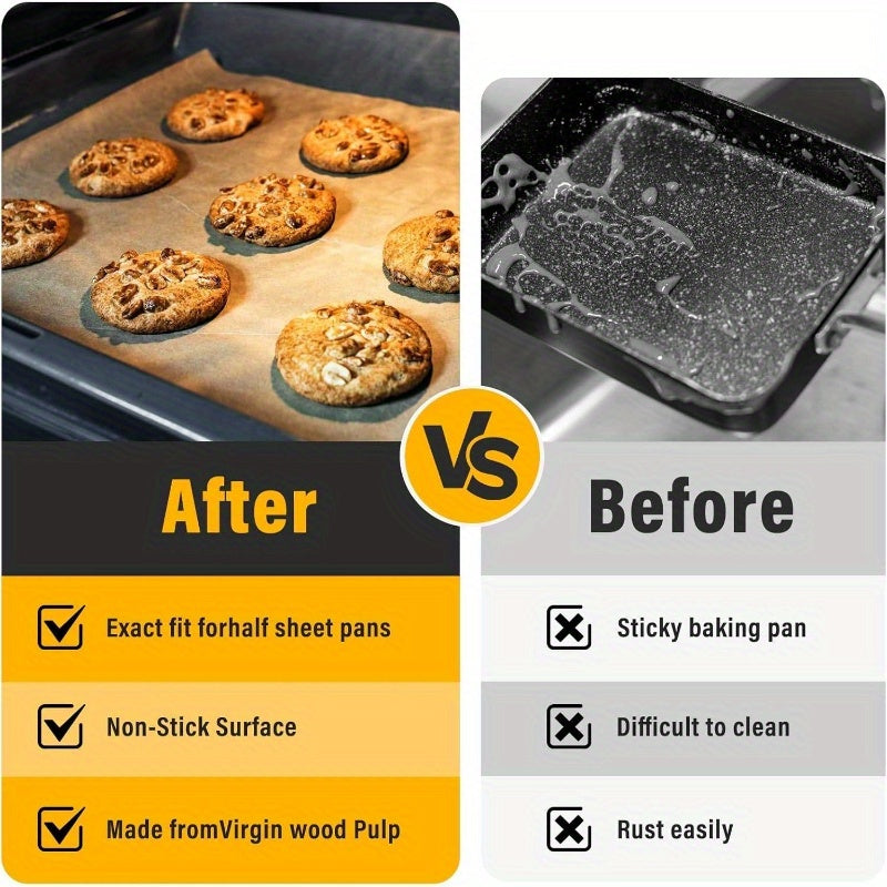 Parchment Paper Sheets Baking 16 - 24in Precut Non - Stick Parchment Paper Unbleached Baking Sheet Paper Air Fryer, Baking, Grilling, Steaming, Oven Suitable Bread Cake Cookies 150P