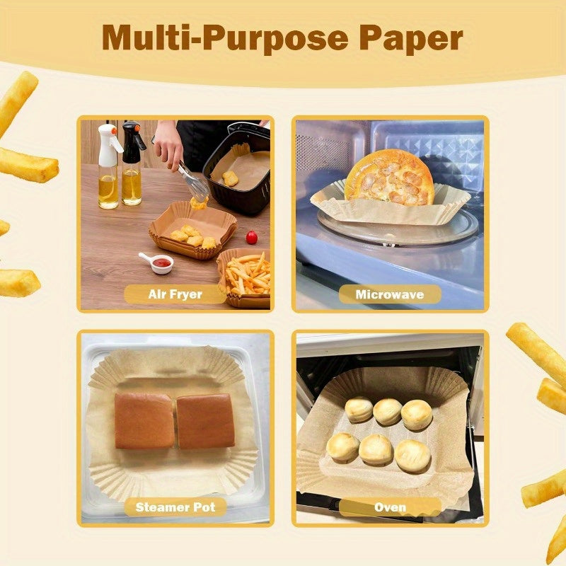 200pcs 8 Air Fryer Liner Square Baking Parchment Paper Airfryer LinersUnbleached Disposable Nonstick NonLeak NonWashing Air Fryer Paper Liner for 58 QT Air Fryer Basket, Air Fryer Liners Disposable, Disposable Air Fryer Liners, Air Fryer Liners Extra