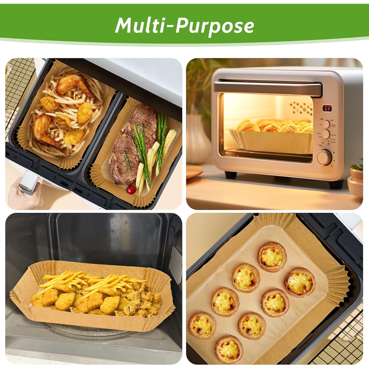 360pcs 8. 7" x 5. 5" Unbleached Heavy Duty Air Fryer Paper Liners Disposable, Non-Stick & Non-Leak Parchment Paper Liners for Airfryer Basket, Deep Fryer Parts & Accessories, Air Fryer Liners Non Stick, Special Paper for Airfryer, Air Fryer Butter Paper,