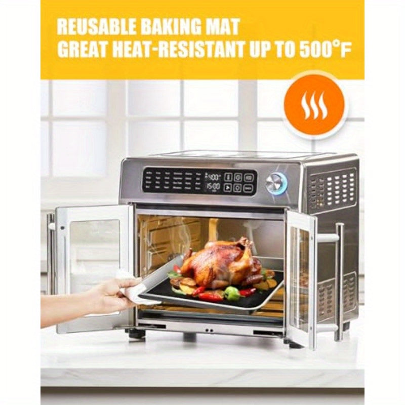 154pcs Paper Liners Compatible with Emeril Lagasse 26QT Extra Large Air Fryer Toaster Oven Accessories100pcs Unbleached Parchment Paper 50pcs Disposable Liners with Holes 4pcs Reusable Baking Mats, Kitchen Essentials, Cooking Accessories, Nonstick Liners,