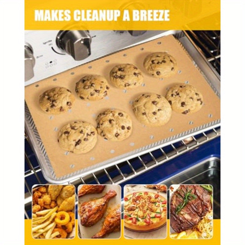 154pcs Paper Liners Compatible with Emeril Lagasse 26QT Extra Large Air Fryer Toaster Oven Accessories100pcs Unbleached Parchment Paper 50pcs Disposable Liners with Holes 4pcs Reusable Baking Mats, Kitchen Essentials, Cooking Accessories, Nonstick Liners,