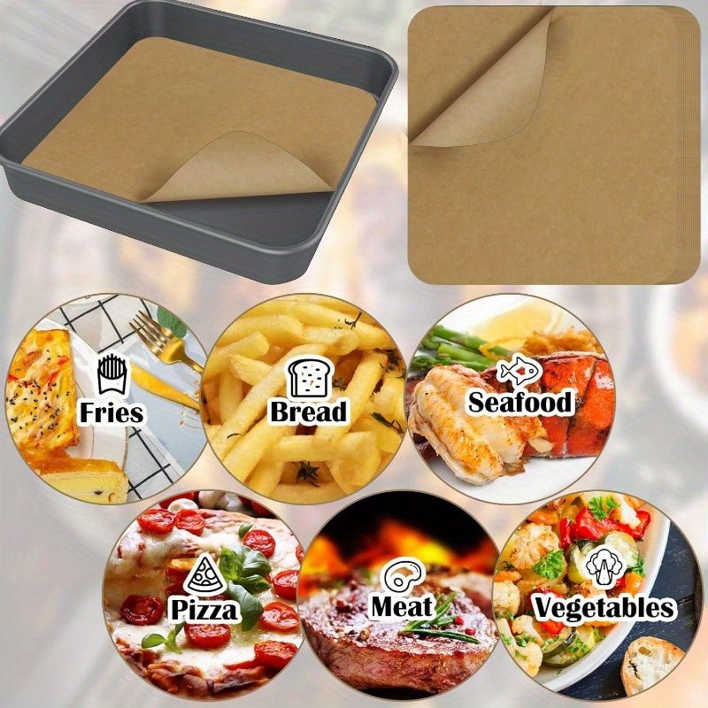120 Sheets 12 inch Air Fryer Parchment Paper SquaresNon Stick Baking Disposable Paper Liner Compatible with Ninja Foodi SP101 SP201 SP301 SP351 Pre Cut Unbleached Parchment Paper for Toaster Ovens
